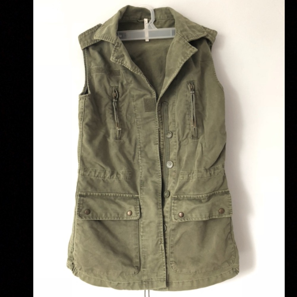 Olive Green Army Vest